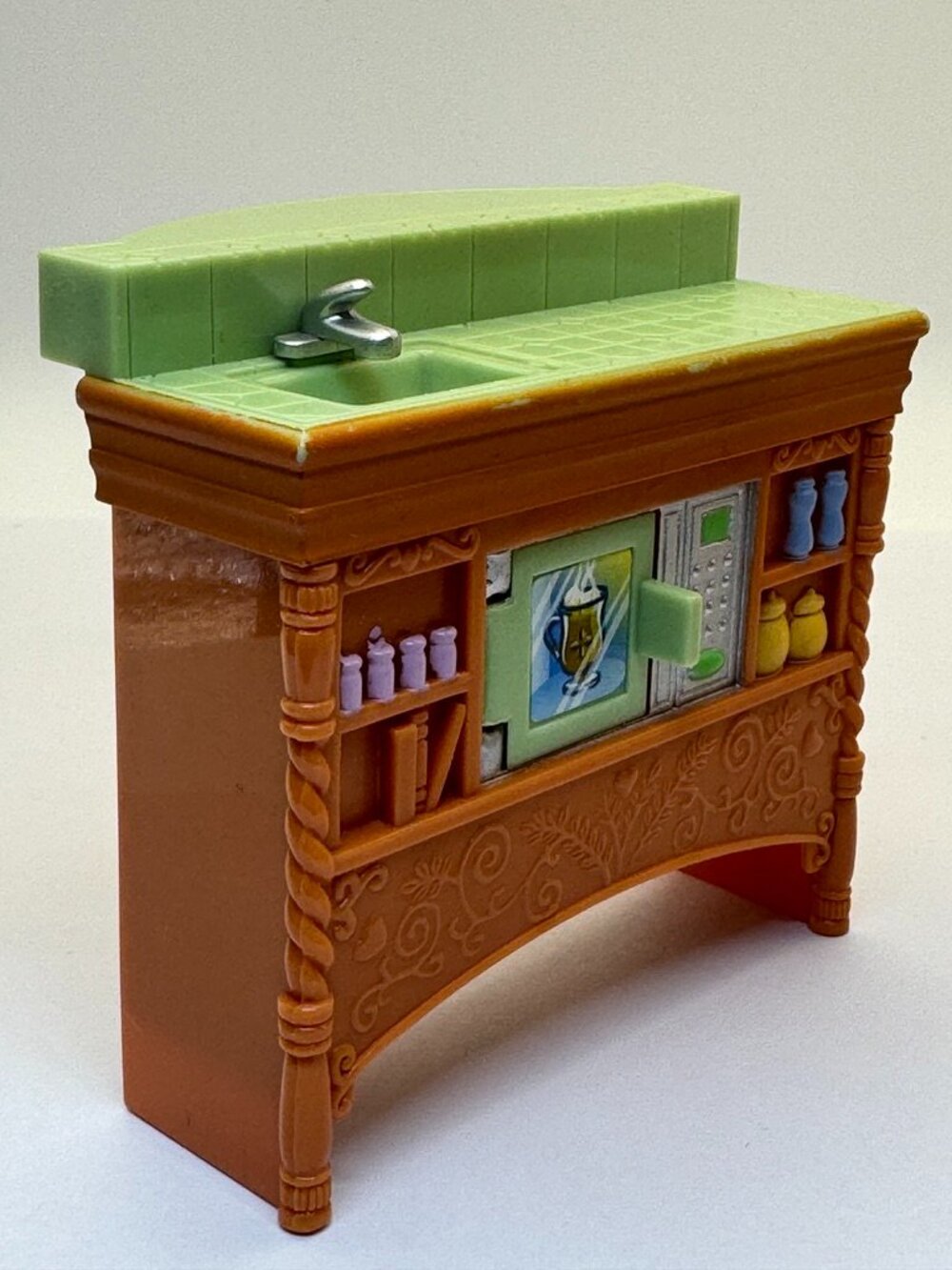 Mattel Fisher-Price Loving Family Twin Time Dollhouse Kitchen Counter Microwave